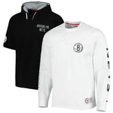 NBA - Brooklyn Nets Tommy Jeans Matthew 2-In-1 T-Shirt & Hoodie Combo Set - Black/White