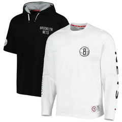 NBA - Brooklyn Nets Tommy Jeans Matthew 2-In-1 T-Shirt & Hoodie Combo Set - Black/White