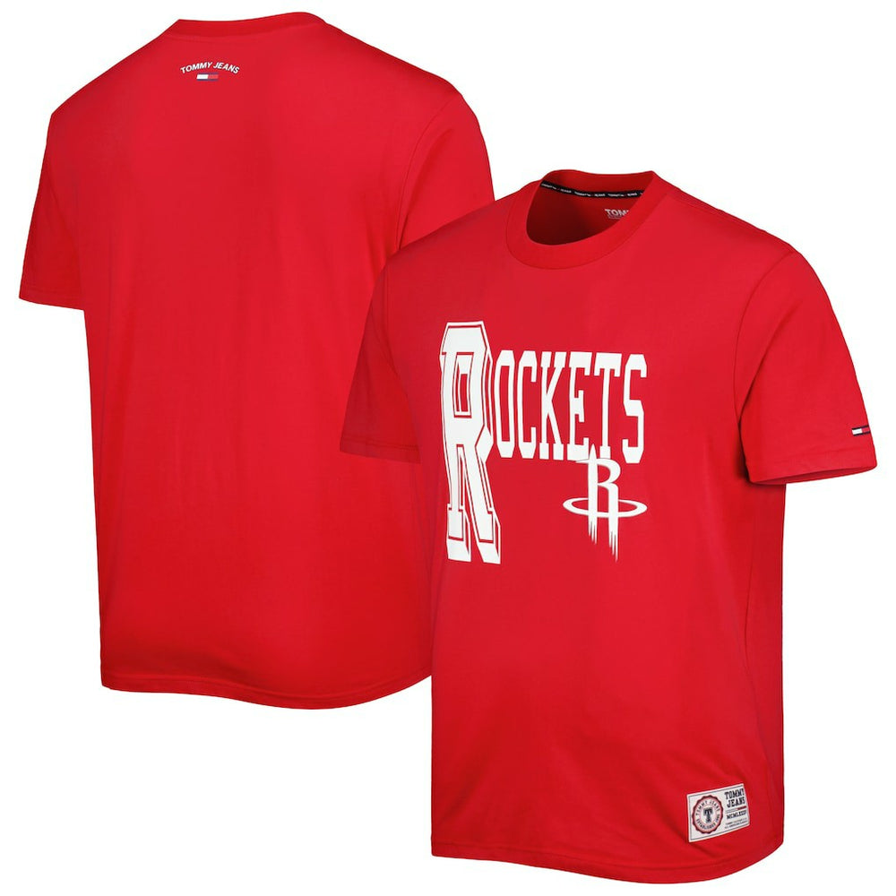 NBA - Houston Rockets Tommy Jeans Mel Varsity T-Shirt - Red