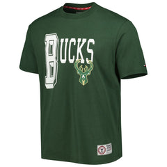 NBA - Milwaukee Bucks Tommy Jeans Mel Varsity T-Shirt - Hunter Green
