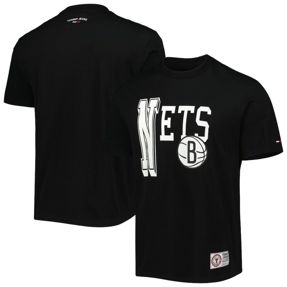 NBA - Brooklyn Nets Tommy Jeans Mel Varsity T-Shirt - Black
