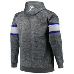 Tampa Bay Lightning - Big & Tall Stripe Pullover Hoodie Heather Charcoal