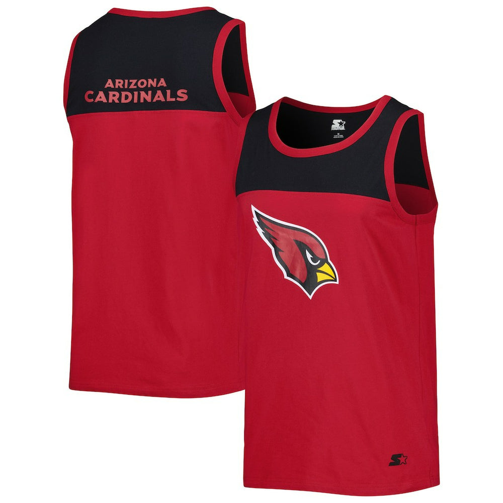 Arizona Cardinals Starter Logo Touchdown Fashion Tank Top Cardinal/Black - NFL