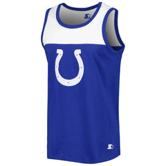 Indianapolis Colts Starter Logo Touchdown Fashion Tank Top Royal/White - NFL