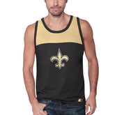 New Orleans Saints Starter Logo Touchdown Fashion Tank Top Black/Gold - NFL
