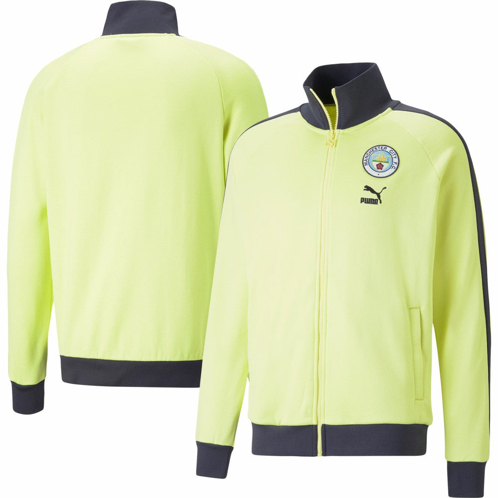 Puma Manchester City ftblHeritage T7 Raglan Full-Zip Track Jacket - Yellow