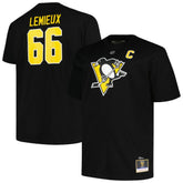 Mario Lemieux Pittsburgh Penguins Mitchell & Ness Big & Tall Name & Number T-Shirt Black
