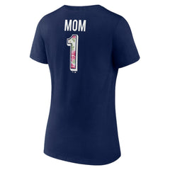 Boston Red Sox Women's Team Logo Mother's Day V-Neck T-Shirt On Sale