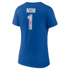 Chicago Cubs Women's Team Logo Mother's Day V-Neck T-Shirt On Sale