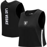 Las Vegas Raiders Pro Standard Women's Ombre Wordmark Classic Cropped Tank Top Black - NFL