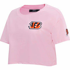 Cincinnati Bengals Pro Standard Women's Cropped Boxy T-Shirt Pink - NFL