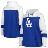Los Angeles Dodgers Women's Plus Size Colorblock Pullover Hoodie Online