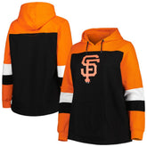 San Francisco Giants Women's Plus Size Colorblock Pullover Hoodie discount