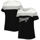 Chicago White Sox Women's Plus Size Colorblock T-Shirt Clearance