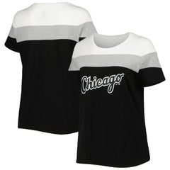 Chicago White Sox Women's Plus Size Colorblock T-Shirt Clearance