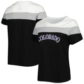 Colorado Rockies Women's Plus Size Colorblock T-Shirt Lifestyle