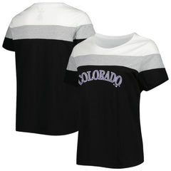 Colorado Rockies Women's Plus Size Colorblock T-Shirt Lifestyle