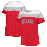 Los Angeles Angels Women's Plus Size Colorblock T-Shirt discount