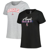 Los Angeles Angels Profile Women's Plus Size T-Shirt Combo Pack Clearance