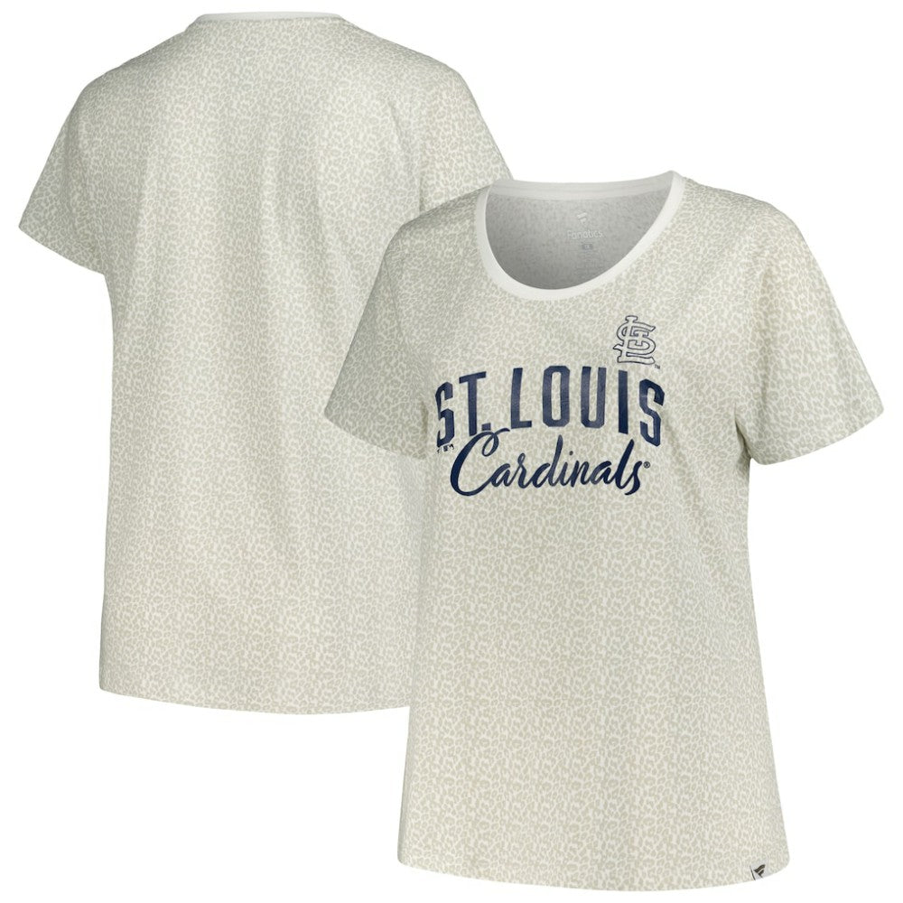 St. Louis Cardinals Profile Women's Plus Size Leopard T-Shirt Sale