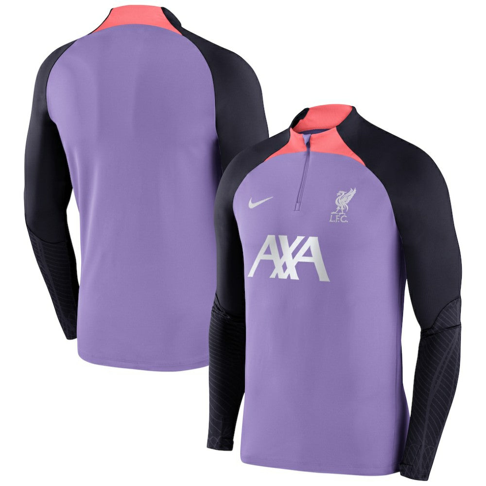 Nike Liverpool Strike Drill 2023/24 Performance Quarter-Zip Long Sleeve Top - Purple