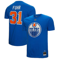 Grant Fuhr Edmonton Oilers - Mitchell & Ness Name & Number T-Shirt Royal