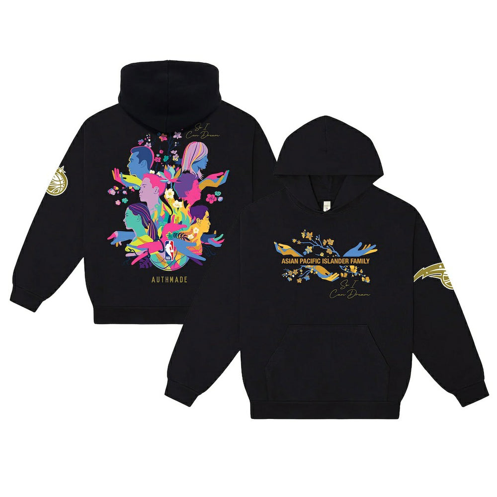NBA - Orlando Magic AUTHMADE x NBA Unisex AAPI Dreamers Pullover Hoodie - Black
