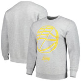 NBA - Los Angeles Lakers Stadium Essentials Unisex Element Logo Pop Pullover Sweatshirt - Heather Gray