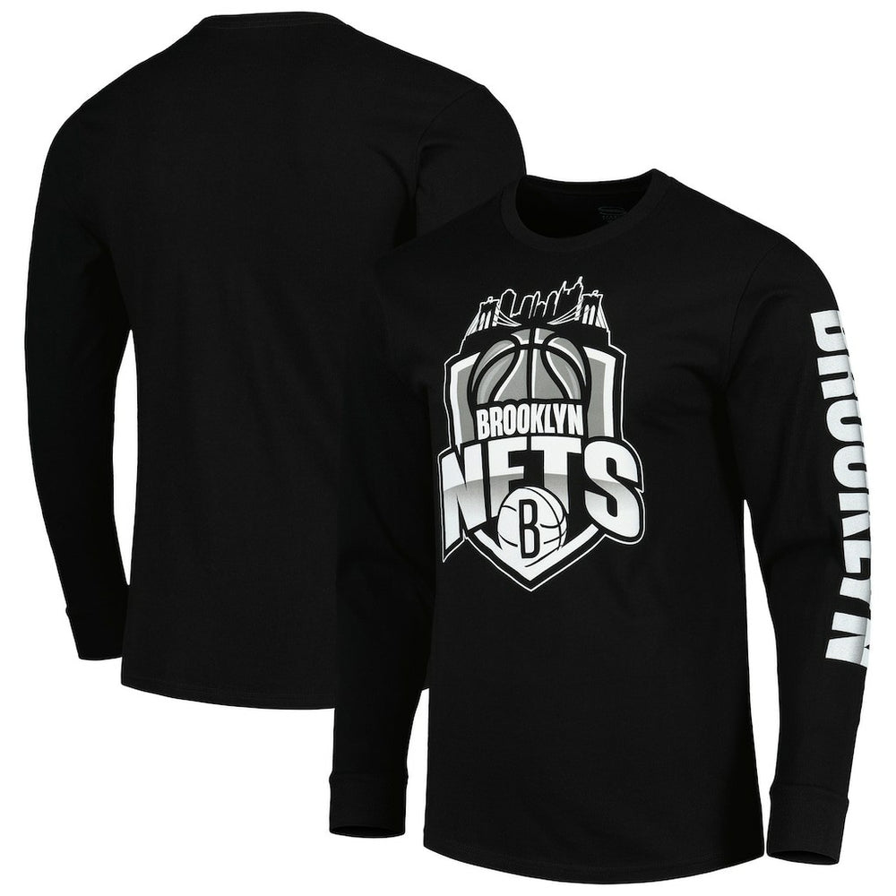 NBA - Brooklyn Nets Stadium Essentials Unisex NBA Crest Long Sleeve T-Shirt - Black