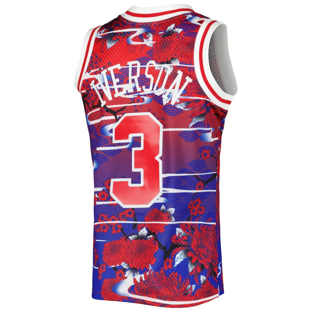 Allen Iverson Philadelphia 76ers 1996/97 Hardwood Classics Lunar New Year Swingman Jersey - Red | NBA Jerseys