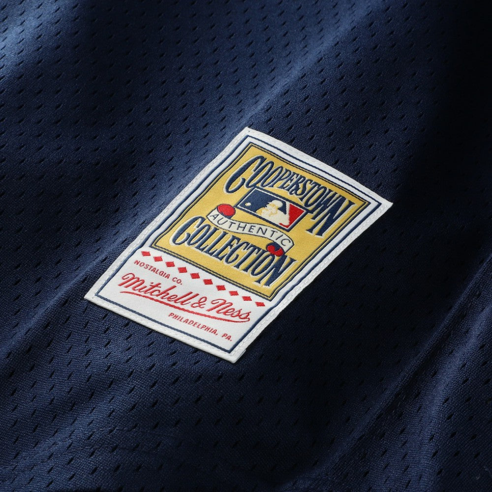 Derek Jeter New York Yankees Mitchell & Ness Cooperstown Collection Mesh Batting Practice Button-Up Jersey - Navy | MLB Jerseys