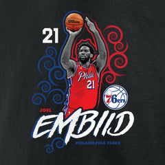 NBA - Joel Embiid Philadelphia 76ers Competitor T-Shirt - Black