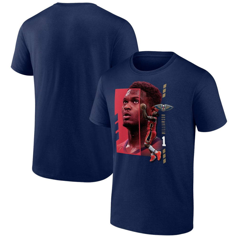 NBA - Zion Williamson New Orleans Pelicans Jump Pass T-Shirt - Navy