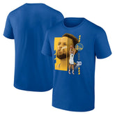 NBA - Stephen Curry Golden State Warriors Player Name & Number Jump Pass T-shirt - Royal