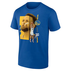 NBA - Stephen Curry Golden State Warriors Player Name & Number Jump Pass T-shirt - Royal