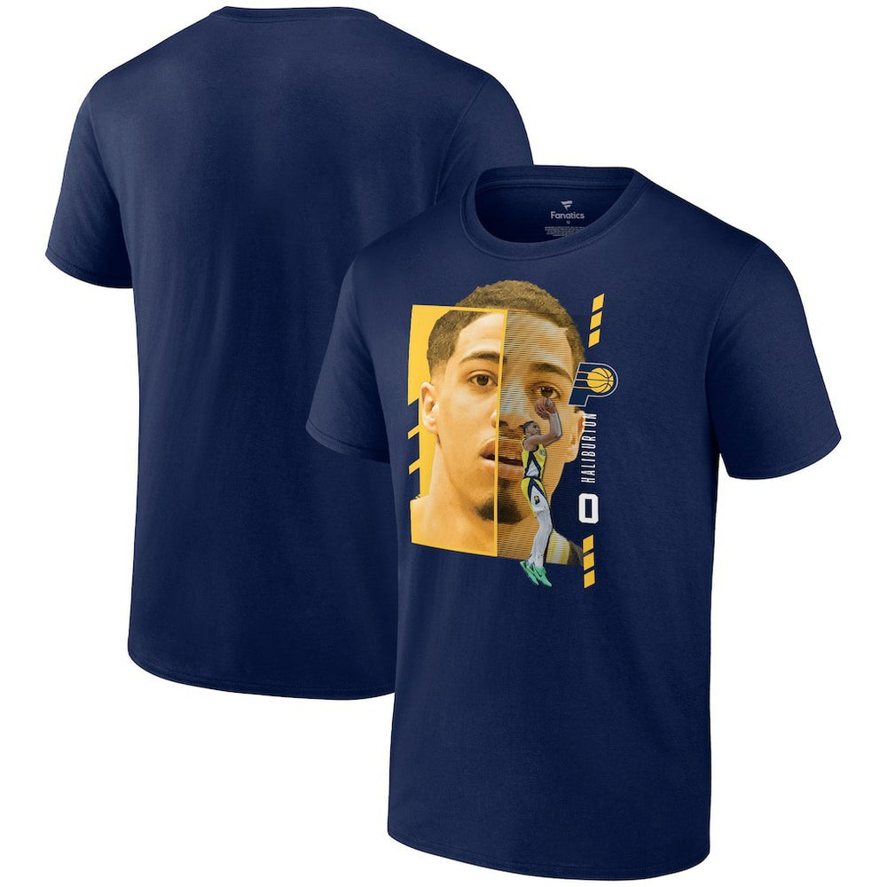 NBA - Tyrese Haliburton Indiana Pacers Jump Pass T-Shirt - Navy