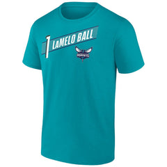 NBA - LaMelo Ball Charlotte Hornets Full-Court Press Name & Number T-Shirt - Aqua