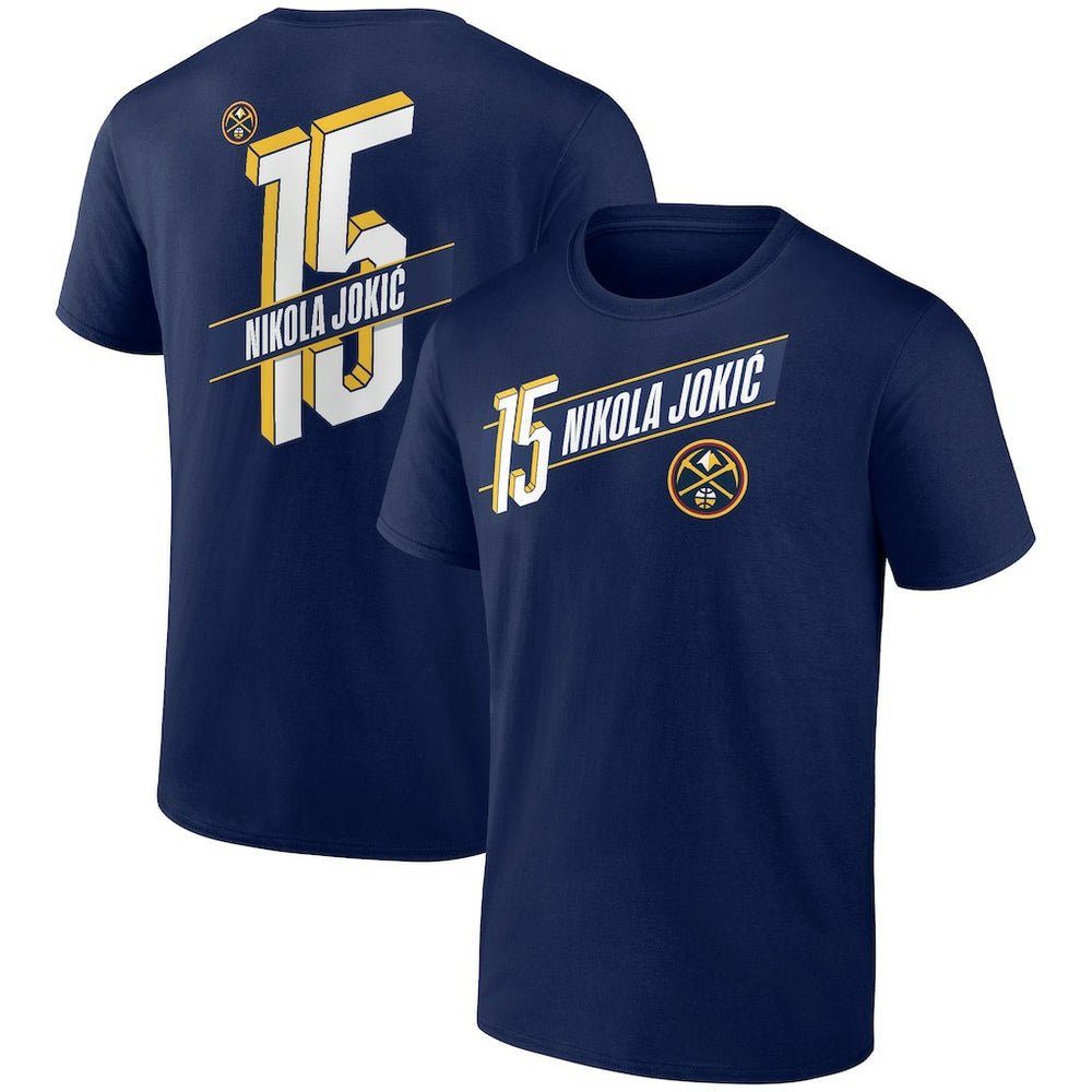 NBA - Nikola Jokic Denver Nuggets Full-Court Press Name & Number T-Shirt - Navy
