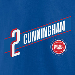NBA - Cade Cunningham Detroit Pistons Full-Court Press Name & Number T-Shirt - Royal