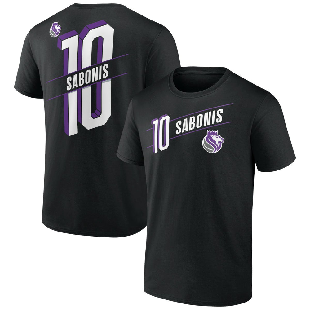 NBA - Domantas Sabonis Sacramento Kings Full-Court Press Name & Number T-Shirt - Black