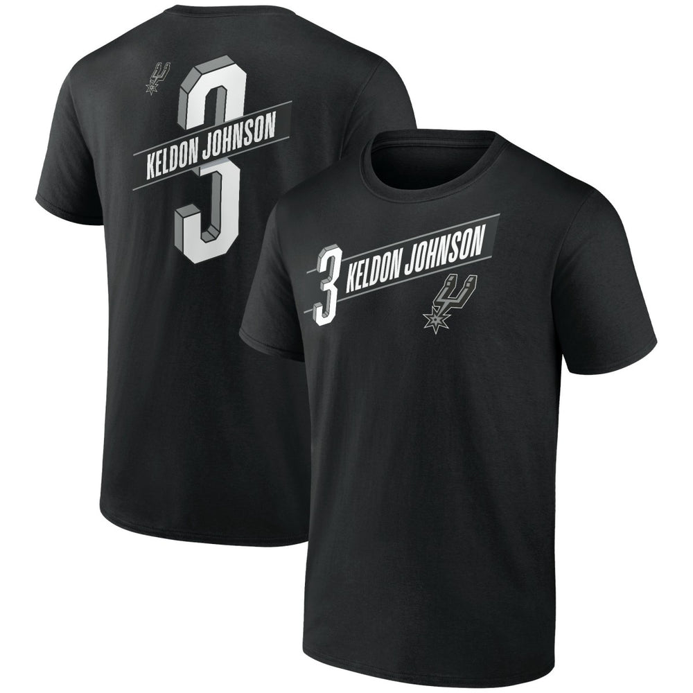 NBA - Keldon Johnson San Antonio Spurs Full-Court Press Name & Number T-Shirt - Black