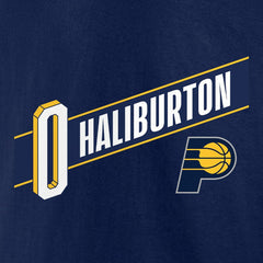 NBA - Tyrese Haliburton Indiana Pacers Full-Court Press Name & Number T-Shirt - Navy