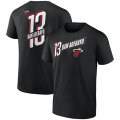 NBA - Bam Adebayo Miami Heat Full-Court Press Name & Number T-Shirt - Black