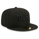 New Era USMNT New Era Text 59FIFTY Fitted Hat - Black