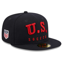 New Era USMNT New Era Text 59FIFTY Fitted Hat - Navy