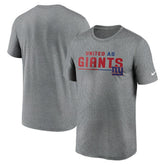 New York Giants Legend Team Shoutout Performance T-Shirt Heather Gray - Nike