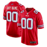 Buffalo Bills Alternate Custom Game Jersey Red - Nike