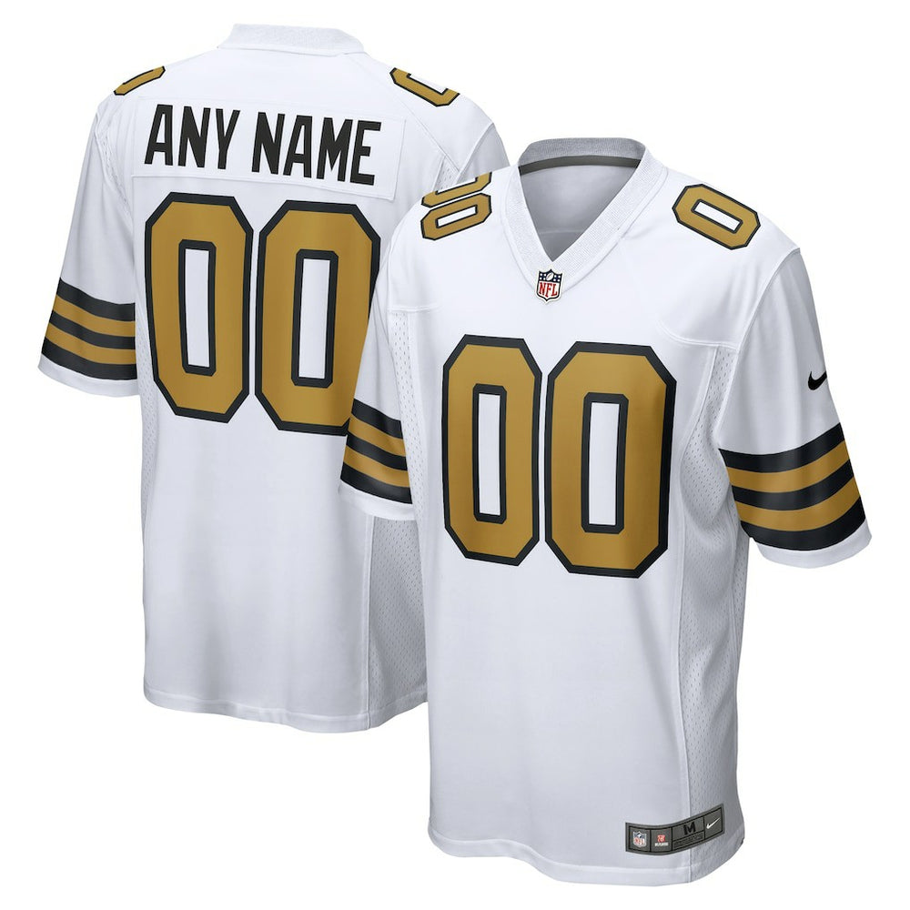 New Orleans Saints Alternate Custom Game Jersey White - Nike