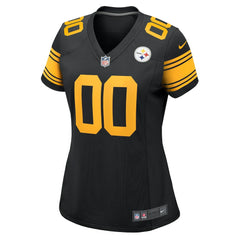 Pittsburgh Steelers Women's Alternate Custom Game Jersey Black - Nike