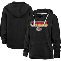 Kansas City Chiefs '47 Women's Color Rise Kennedy Pullover Hoodie Black - 47 brand